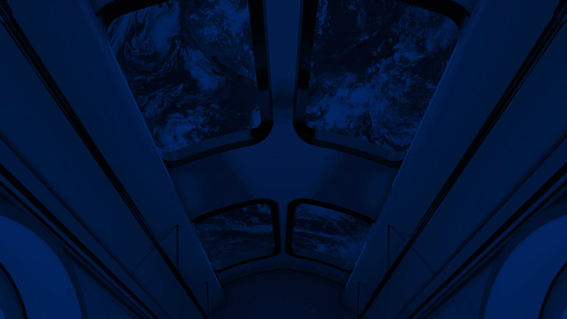 View of Earth from inside of Orbital Reef at night